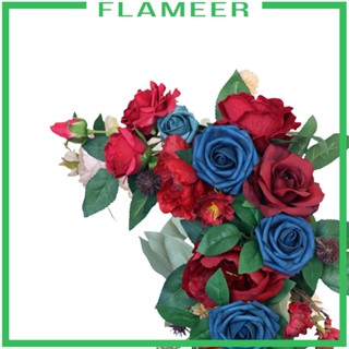 [Flameer] พวงมาลัยดอกไม้ประดิษฐ์ ผ้าไหม แฮนด์เมด สําหรับตกแต่งประตูหน้า งานแต่งงาน งานปาร์ตี้ โต๊ะ พิธี