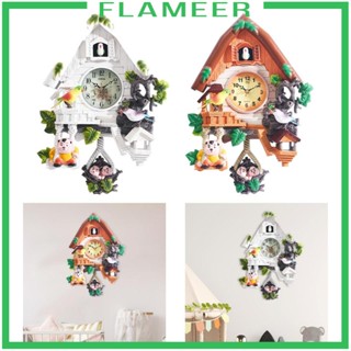 [Flameer] นาฬิกาแขวนผนัง รูปบ้านนก สไตล์วินเทจ สําหรับห้องนอนเด็ก ร้านอาหาร โรงแรม