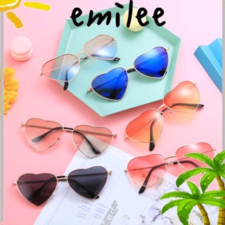 Emilee แว่นตากันแดด กรอบโลหะ รูปหัวใจ เลนส์มหาสมุทร วินเทจ กลางแจ้ง