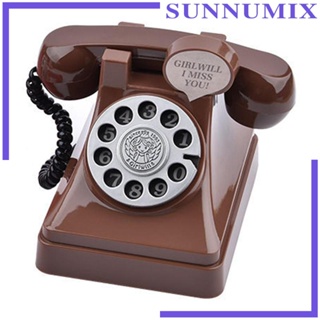 [Sunnimix] กระปุกออมสินโทรศัพท์ รูปหมู สไตล์เรโทร ประหยัดเงิน สําหรับตกแต่งบ้าน ออฟฟิศ ห้องนั่งเล่น