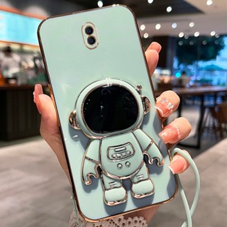 เคสโทรศัพท์ ซิลิโคนนิ่ม TPU กันกระแทก ลายนักบินอวกาศ พร้อมสายคล้อง สําหรับ Samsung Galaxy J5 2017 J7 2017 J6 Prime PRO J2