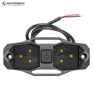 Secretspace หลอดไฟ LED ทรงโดม พร้อมสวิตช์ สีขาว สําหรับรถบัส Polaris RZR UTV 4WD Wagon UTB Cab ATV SUV Y2Z4