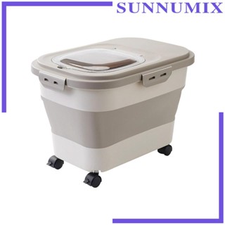 [Sunnimix] กล่องเก็บอาหารแมว พร้อมฝาปิด 10 กก. สําหรับขนมขบเคี้ยว แป้ง