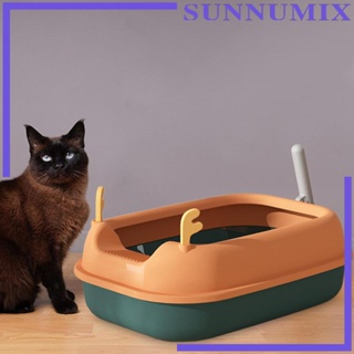 [Sunnimix] กล่องทรายแมว ขนาดเล็ก กลาง ใหญ่ อุปกรณ์เสริม สําหรับห้องน้ําแมว