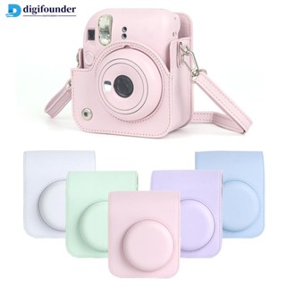 Digifounder เคสกระเป๋าใส่กล้อง หนัง PU แบบนิ่ม พร้อมสายคล้องไหล่ สําหรับ Instax Mini 12 Fujifilm O4W6