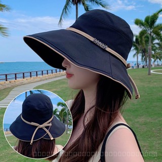 0828YWBH Internet Famous Fisherman Hat Womens Summer Good-looking Sun Protection Sun Hat Japanese Style Big Brim Slimming Face Metal Lace Sun Hat Sun Protection防晒 OTN3