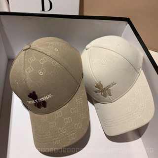 0828YWBH Peaked Cap Hard Top Bear Embroidery Ins Fashion Brand Mens and Womens Spring, Summer, Autumn and Winter Versatile Sun Protection Sun Protection Casual Baseball Cap Sun P