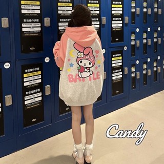 Candy Kids  เสื้อผ้าผู้ญิง แขนยาว เสื้อฮู้ด คลุมหญิง สไตล์เกาหลี แฟชั่น  สไตล์เกาหลี คุณภาพสูง fashion Korean Style A28J1CV 36Z230909