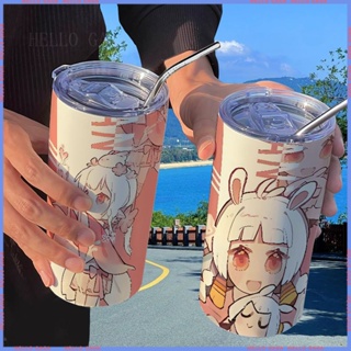 🪆Animation Peripheral 🥤Limited Cup🥤Guangyu Q Version กระติกน้ําร้อน ลายการ์ตูน พร้อมหลอดดูด แบบพกพา คุณภาพสูง สําหรับนักเรียน