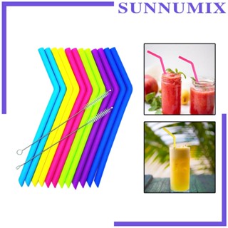 [Sunnimix] หลอดดูดน้ําซิลิโคน เกรดอาหาร สร้างสรรค์ สําหรับดื่มสมูทตี้