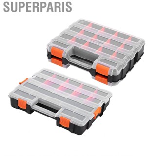 Superparis Parts Box  Tool Case PP Thickened Grid Design Stable for Electrician