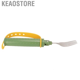 Keaostore Eating Aids Utensils Adjustable Stainless Steel  Hygienic Thicken Prevent Slipping Shaking for Hand