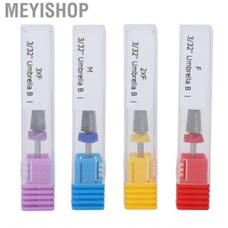 Meyishop 4pcs Nail Drill Bits Multifunction Tungsten Carbide Acrylic Nails Gel Polish