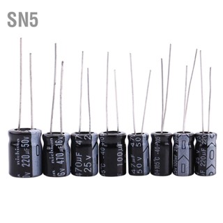 SN5 125 ชิ้น 1uF ~ 2200uF 25 ค่าชุดตัวเก็บประจุแบบอิเล็กโทรลีติคชุด