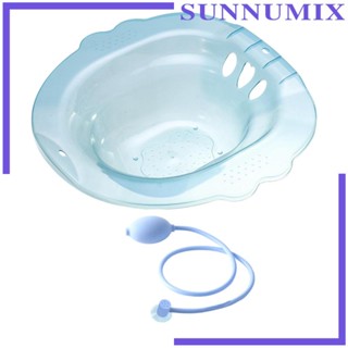 [Sunnimix] อ่างล้างหน้า ทรงวงรี ทรงกลม พร้อมท่อระบายน้ํา สําหรับผู้สูงอายุ ห้องน้ํา