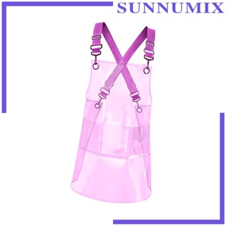 [Sunnimix] ผ้ากันเปื้อน แบบใส สวมใส่สบาย แฟชั่น สําหรับร้านค้าดอกไม้ ผ้ากันเปื้อน TPU บาร์