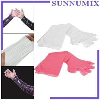 [Sunnimix] ถุงมือแขนยาว แบบใช้แล้วทิ้ง สําหรับสัตว์เลี้ยง ตกปลา 100 ชิ้น