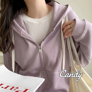 Candy Kids  เสื้อผ้าผู้ญิง แขนยาว เสื้อฮู้ด คลุมหญิง สไตล์เกาหลี แฟชั่น  Unique Stylish Trendy Chic A28J1D3 36Z230909