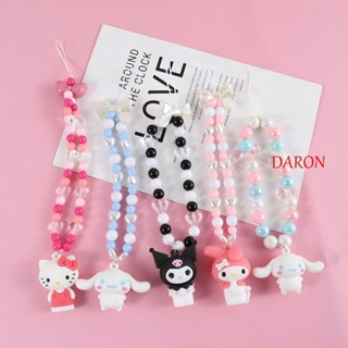 Daron เชือกคล้องโทรศัพท์มือถือ เรซิน กันหาย ลาย Cinnamoroll โรแมนติก Kuromi