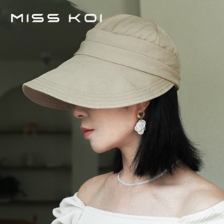 Misskoi [พร้อมส่ง] หมวกปีกกว้าง กันแดด ป้องกันรังสีอัลตราไวโอเลต เข้าได้กับทุกชุด แฟชั่นฤดูใบไม้ผลิ และฤดูร้อน สําหรับผู้หญิง