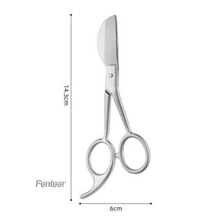 [Fenteer] กรรไกรตัดขนเป็ด ขนาดเล็ก ด้ามจับตรง สําหรับเย็บปักถักร้อย