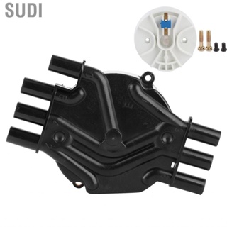 Sudi Distributor Cap and Rotor Kit Ignition Set Brass Terminals 10452458 Compatible with Chevr-olet Comes Screws