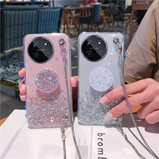 ใหม่ พร้อมส่ง เคสโทรศัพท์มือถือนิ่ม แบบใส ลายกลิตเตอร์ พร้อมสายคล้องยาว สําหรับ Realme11 NFC RealmeC51 Realme 11 NFC C51 4G 5G 2023 REALME114G