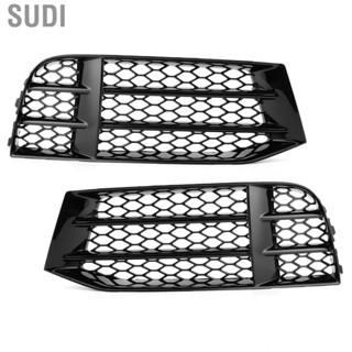 Sudi 1 Pair Glossy Black Honeycombs Mesh Fog Light Grilles Grills Cover Fit for RS5 B8.5 2013 2014 2015 2016 Lamp Guard