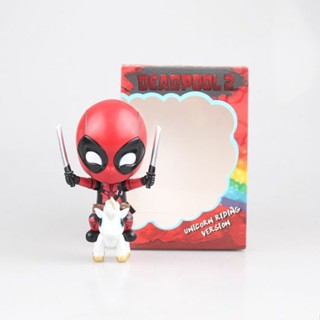 Hot Sale# Q version shaking head riding double knife Deadpool G small cheap cheap boxed hand-made 8cc