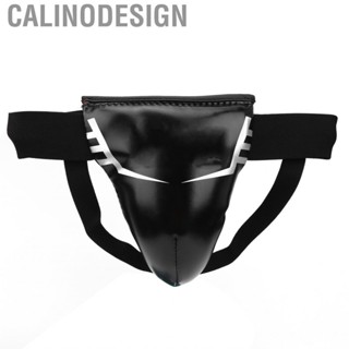 Calinodesign Groin Guard Black PU  Sanda Crotch Ptotective Jockstrap Cup for 5‑9 Children