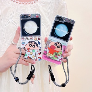 เคสโทรศัพท์มือถือ PC แข็ง ปิดด้านหลัง ลายการ์ตูนน่ารัก พร้อมขาตั้ง สําหรับ Samsung Galaxy Z Flip 4 Z Flip 5 Z Flip 3 Z Flip5 Z Flip4 Z Flip3