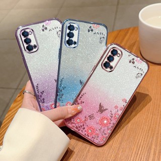 เคส OPPO Reno4 4G Reno5 คสโทรศัพท์มือถือ ลายดอกไม้ ผีเสื้อ -HY