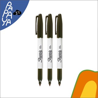 Sharpie (ชาร์ปี้) Marker Fine แพ็ค 3 ด้าม ปากกามาร์คเกอร์ Permanent Marker ปากกากันน้ำ ปากกาเขียนแผ่นพลาสติก