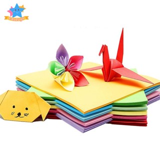 [Edstars] แผ่นกระดาษพับสองด้าน สําหรับงานศิลปะหัตถกรรม diy 100 แผ่น