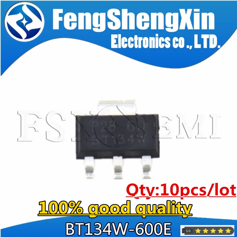 10 ชิ้น/ล็อต BT134W-600E BT134W BT134W-60 SOT-223 Triacs