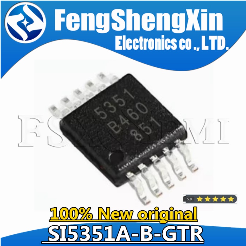 ใหม่ ของแท้ 100% ชิพเซ็ตเตอร์ IC คริสตัล SI5351A-B-GTR SI5351A-A-GTR SI5351A SI5351 5351 MSOP10 1-5 