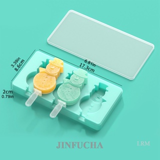 Jinfucha แม่พิมพ์ซิลิโคน รูปการ์ตูนไอศกรีมน่ารัก แฮนด์เมด DIY สําหรับทําไอศกรีม ไอศกรีม ไอติม ป๊อป แม่พิมพ์ทําขนมหวาน เครื่องมือแช่แข็ง