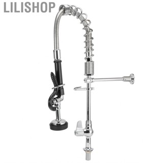 Lilishop G1/2in Sink Faucet  Thread Single Cold with Pull Down Sprayer for Home Kitchen Bar Counter Supplies