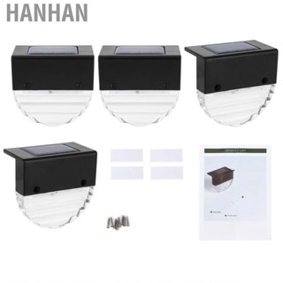 Hanhan 4Pcs Solar Deck Lights   Colorful  Stairway Yard Warm Dual‑Mode Fence Garden