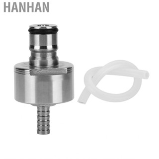 Hanhan Stainless Steel Carbonation Cap with Barb Ball Lock 30cm Silicone Hose for Home Brewing Beer