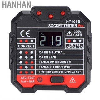 Hanhan HT106B Digital Display Socket Detector Wall Plug Circuit Breaker Tester US