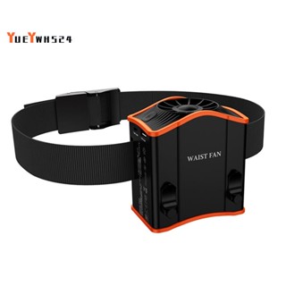 『yueywh524』พัดลมไฟฟ้าคาดเอว แบบแขวน ขนาดเล็ก พกพาง่าย ชาร์จ USB 12000MAh สําหรับทํางานกลางแจ้ง