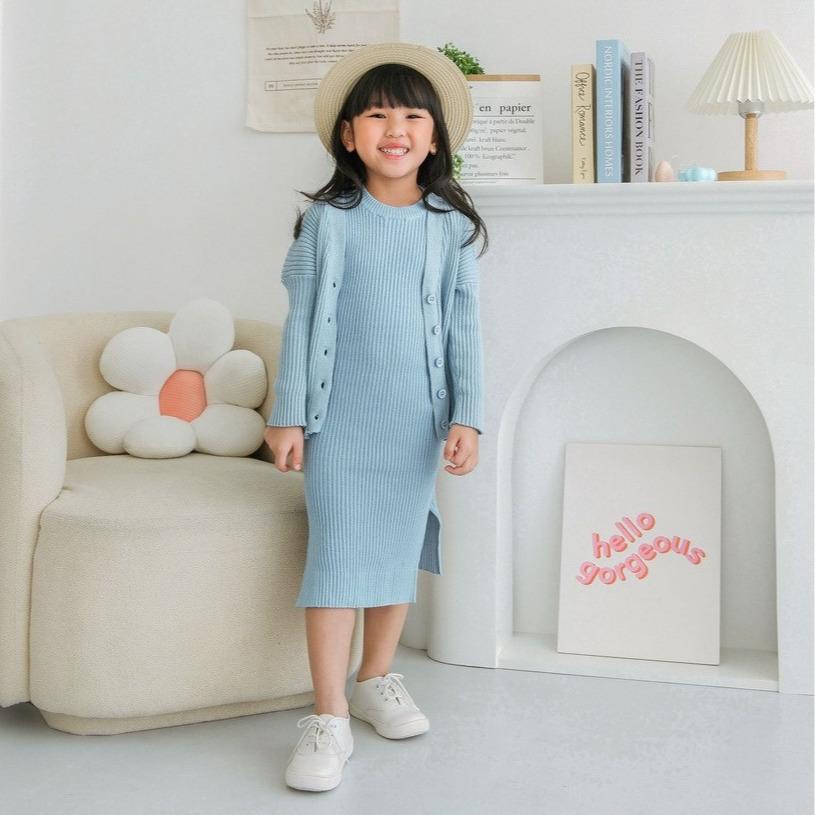CHERYSTORE88 GIRLS DRESS AND CARDIGAN SET / GERGEOUS DRESS SET