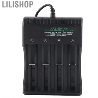 Lilishop DC4.2V 4 Slot Rechargeable Bay With USB Cable Fit For 3.7V Li‑