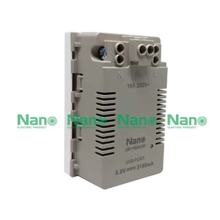 NANO Urban UR-P604U UR-P605U เต้ารับ USB 3.1A 2ช่อง กราวน์คู่ มีม่านนิรภัย ชุดเต้ารับมีกราวด์ ชาร์จ USB-C TypeC PD 20w