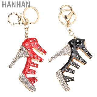 Hanhan Shoe Keychain  High Heels Shape Unique Design Rhinestone Multifunctional Fine Workmanship for Car Pendant Bag Ornament