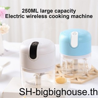 เครื่องบดกระเทียมไฟฟ้า 45W ขนาด 250 มล. ชาร์จ USB สําหรับทําอาหาร ผัก เนื้อสัตว์