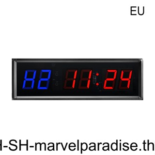 นาฬิกาจับเวลา นับถอยหลัง ปลั๊ก EU 1 5 นิ้ว ปรับความสว่างได้ สําหรับออกกําลังกาย ยิม ผนัง ในครัวเรือน