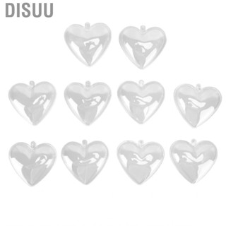 Disuu Transparent Fillable Ball  Suspensible Hollow Heart Shaped Plastic Shatterproof for Birthday