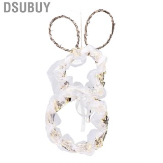 Dsubuy Easter Wreath Foldable Golden Warm White   Powered Decorative Easte